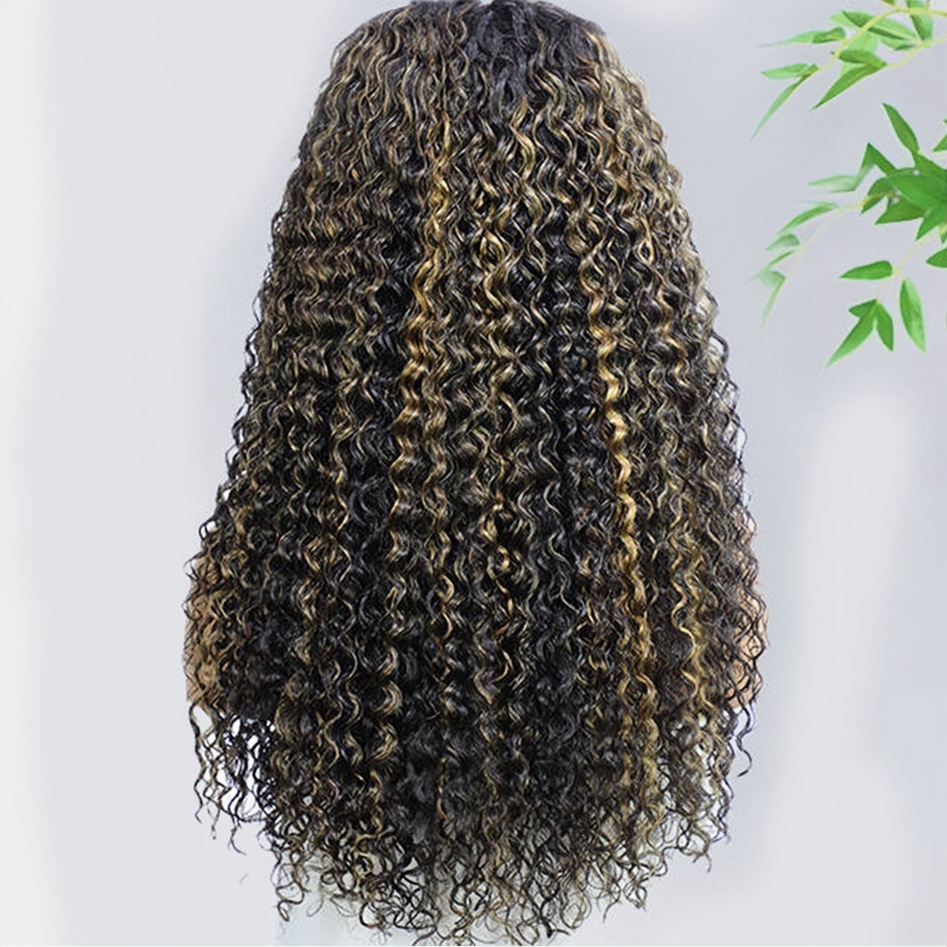 Zlike 4C Edge Curly Wigs Highlight Blonde Pre Cut Lace Front Human Hair Wigs 250% Density Pull To Wear Wigs