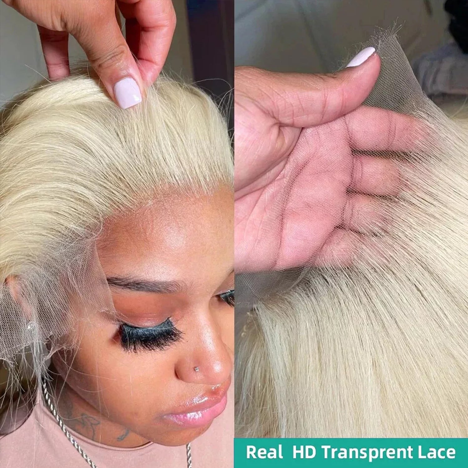 Code: ZL100F | Zlike 613 Blonde Body Wave Human Hair Wigs Transparent 13x4 Lace Front Wigs For Women