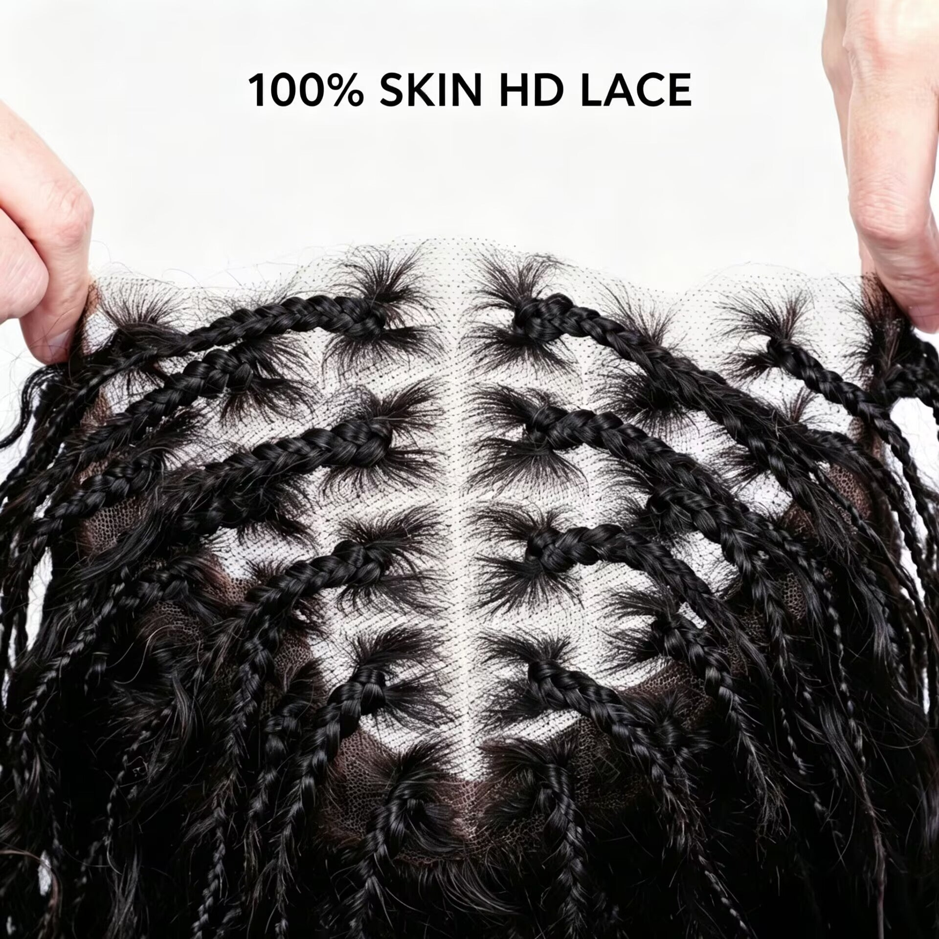 Zlike Ombre Boho Knotless Braids Water Wave Wig 13x6 HD Lace Front Human Hair Glueless Pre-Cut Lace Wig