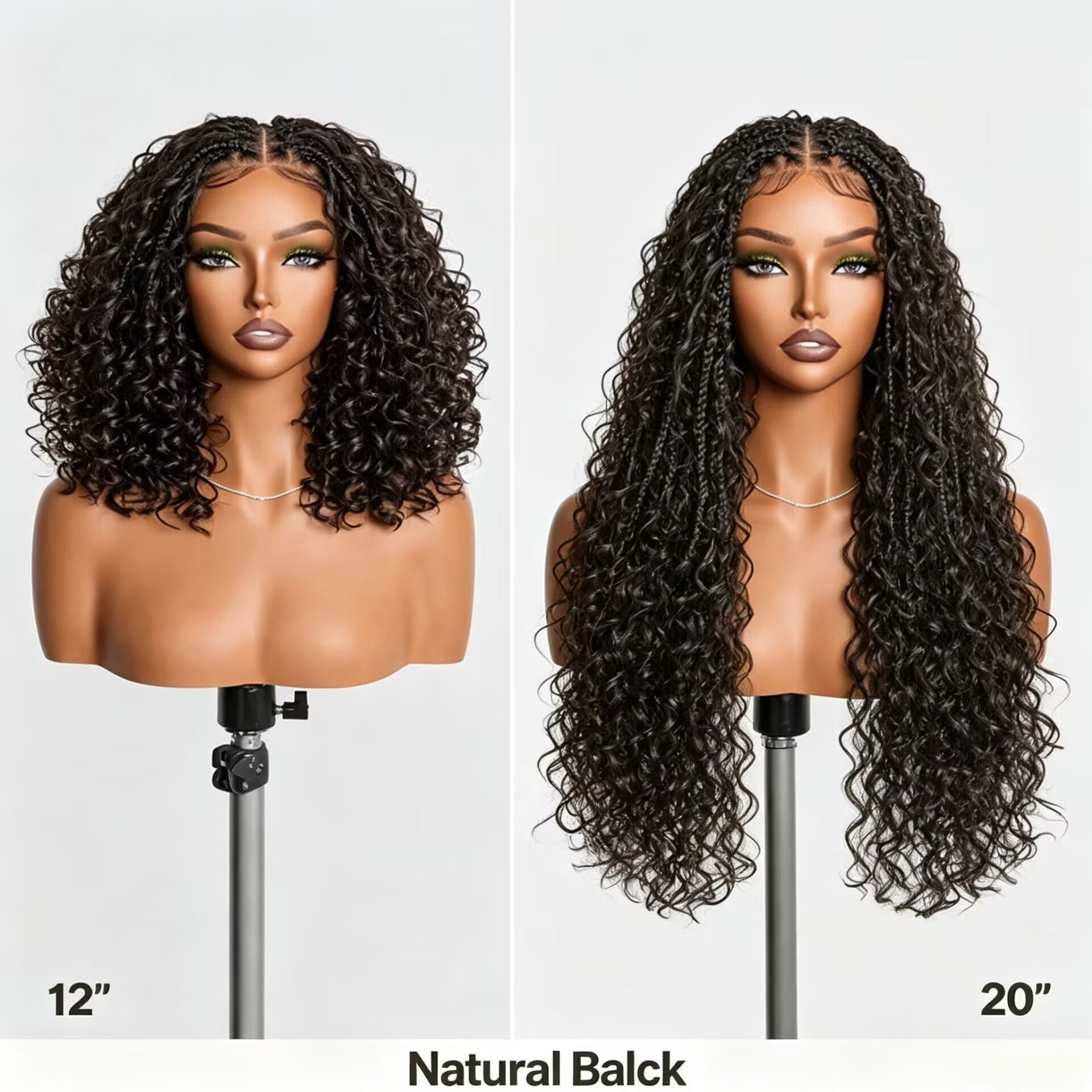 Zlike Boho Braids Water Wave Wig 13x6 HD Pre-Cut Lace Front Glueless Human Hair Wig