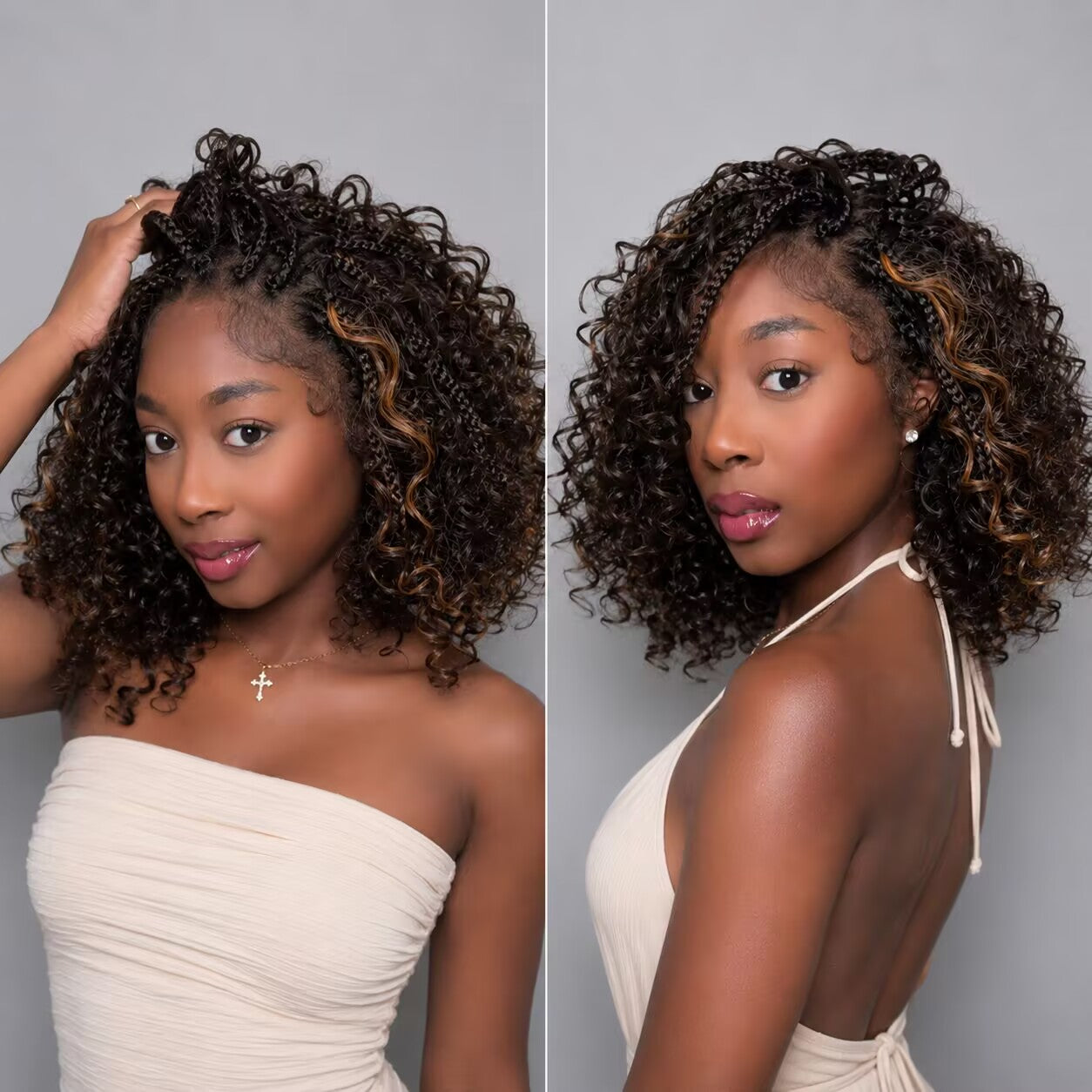 Zlike Boho Braids Water Wave Wig 13x6 HD Pre-Cut Lace Front Glueless Human Hair Wig