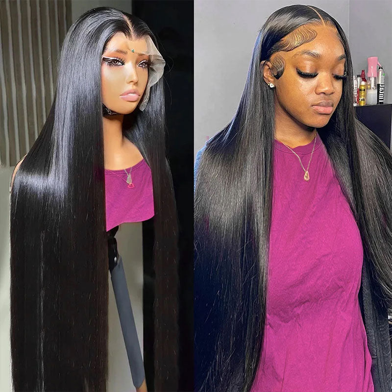 30 Inch 13x4 Transparent Lace Front Pre Plucked 100% Virgin Human Hair Wigs | Flash Sale