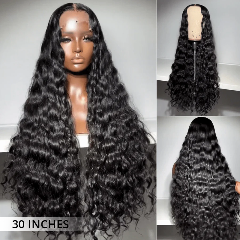 Thick human hair wig density detail with premium full body texture