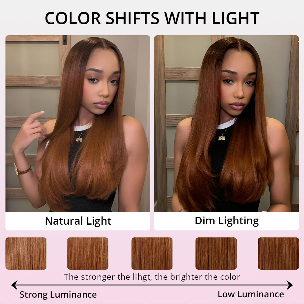Honeyed Bliss Color Wigs M Hairline 13x6 Lace Front Wigs 100% Human Hair With Widow's Peak