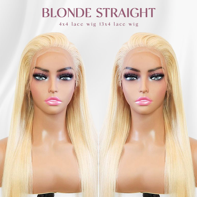 13x4 Transparent Lace Front Wig Straight Blonde 613 Human Hair Wigs For Women-Zlike