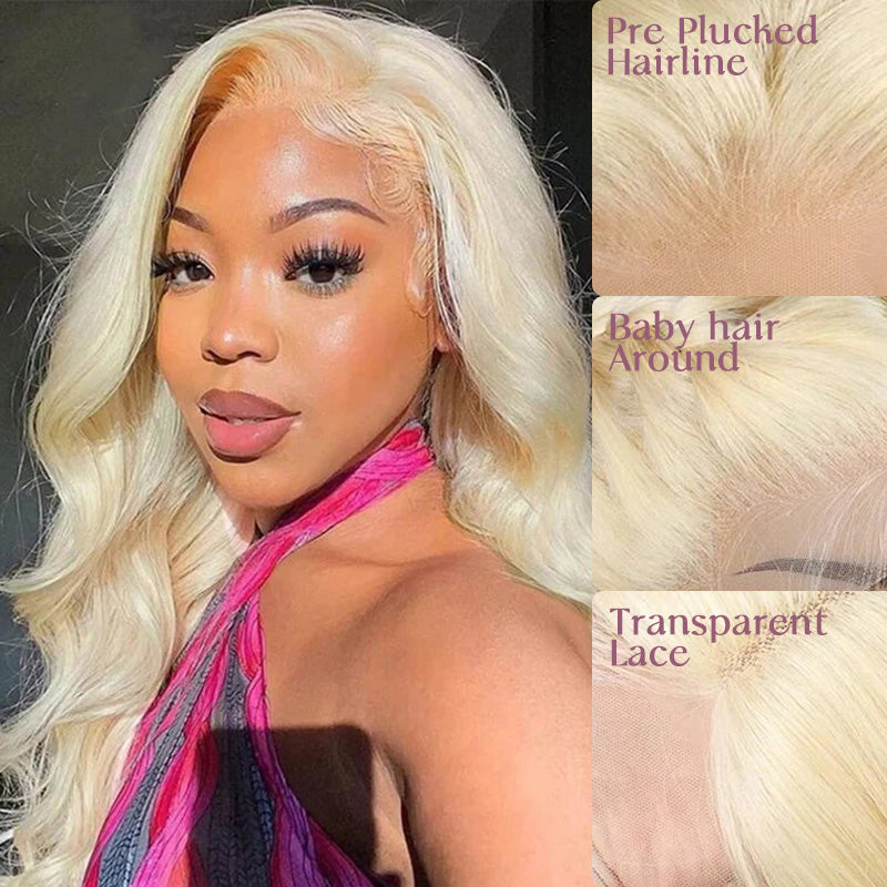 13x4 Transparent Lace Front Wig Straight Blonde 613 Human Hair Wigs For Women-Zlike