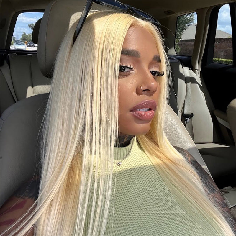 13x4 Transparent Lace Front Wig Straight Blonde 613 Human Hair Wigs For Women-Zlike