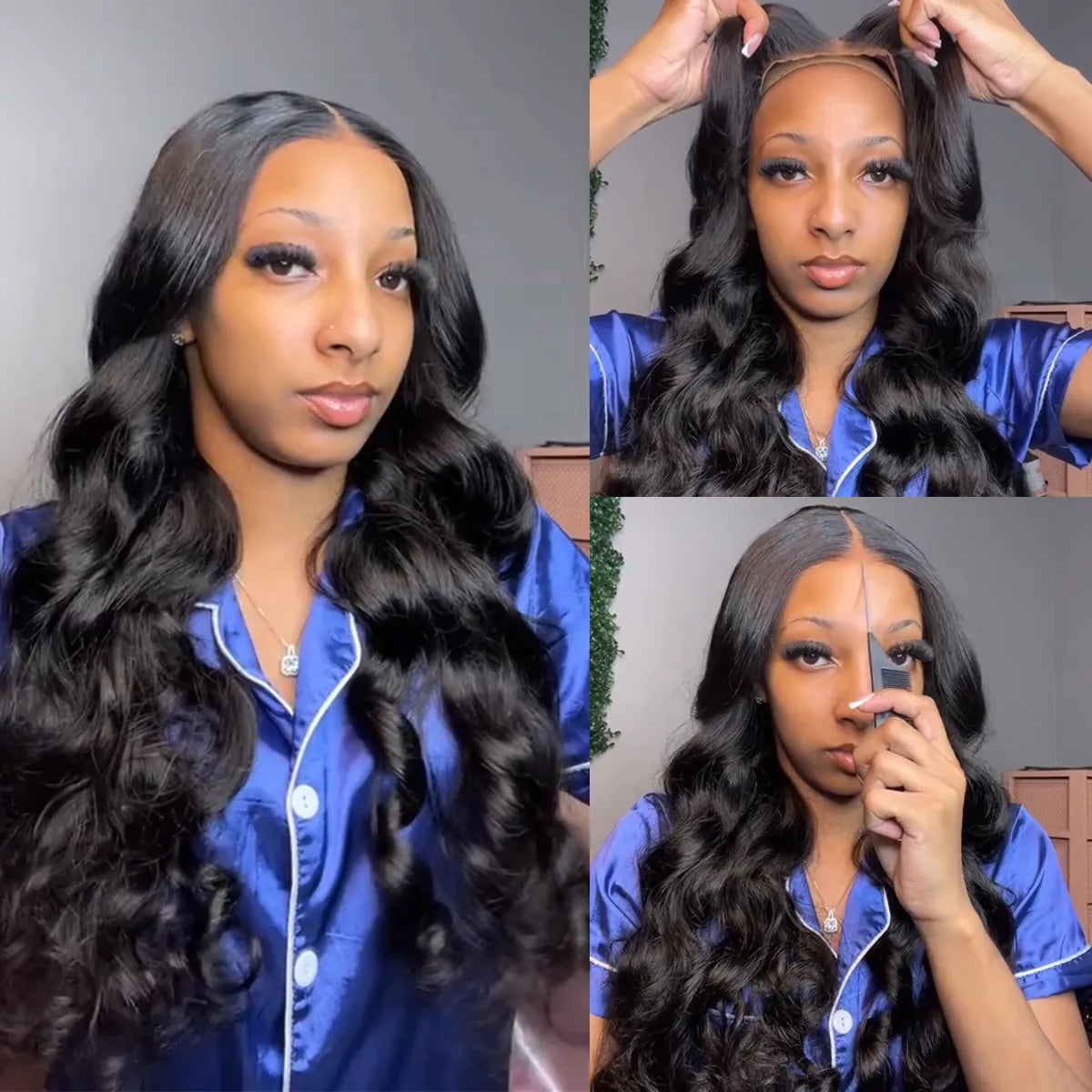 Put On and Go Body Wave Lace Closure Wig Pre Cut Glueless Human Hair Wigs
