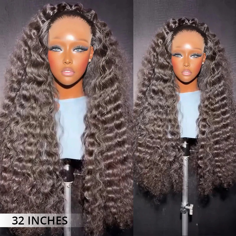 Zlike Natural Fluffy Deep Wave 13x4 Lace Front Human Hair Wigs 250 300 High Density Wigs For Women