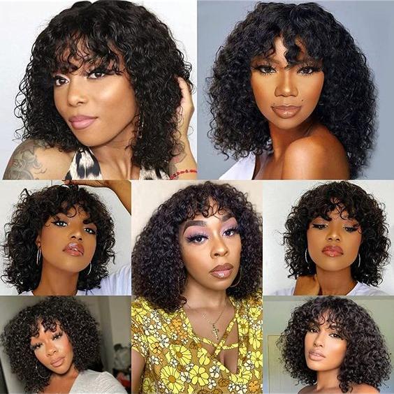 $129/2 Wigs | #4 Chocolate Brown Straight 4X4 Lace Closure Wig + 10Inch Glueless Wear & Go Jerry Curly Bob Wig With Bangs
