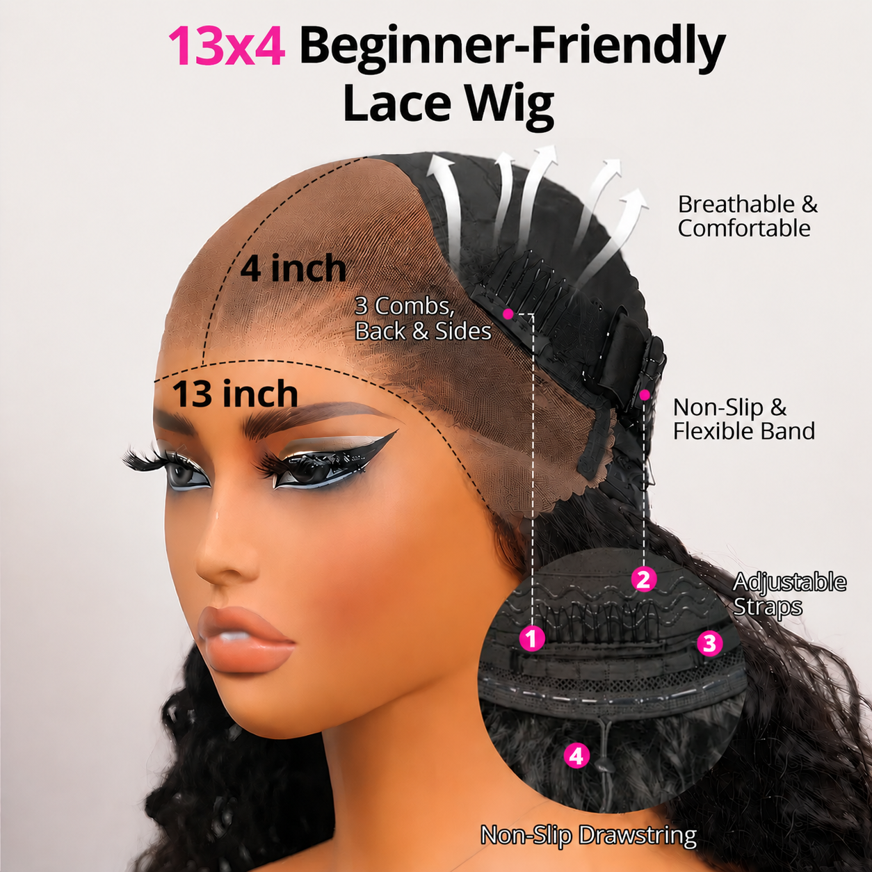 Zlike Burmese Curly Ready To Wear Highlight 7x5 Lace Closure Glueless Wigs Human Hair for Beginners With Finger Coil Ends Pre Cut Lace