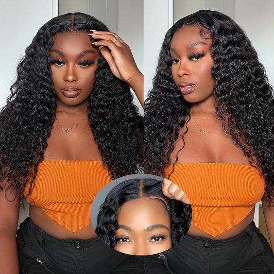 13x4 Pre-cut HD Lace Front Wig Wear Go Glueless Water Wave Human Hair Wigs | Flash Sale