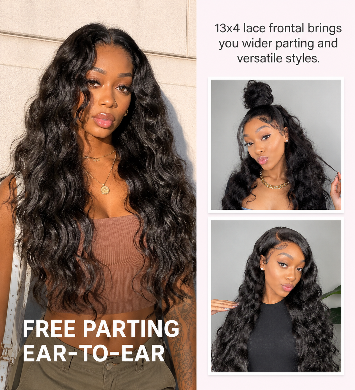 Zlike Raw Indian Lace Front Wigs Natural Wavy 300% Density Human Hair Wigs Pre Plucked