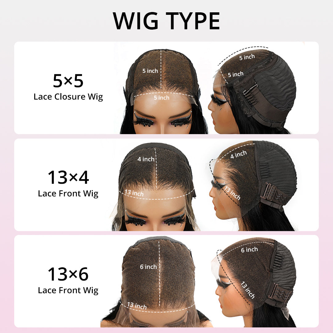 Zlike 300% Density Deep Wave Lace Wigs Bleached Knots Human Hair Transparent Lace Front Wigs