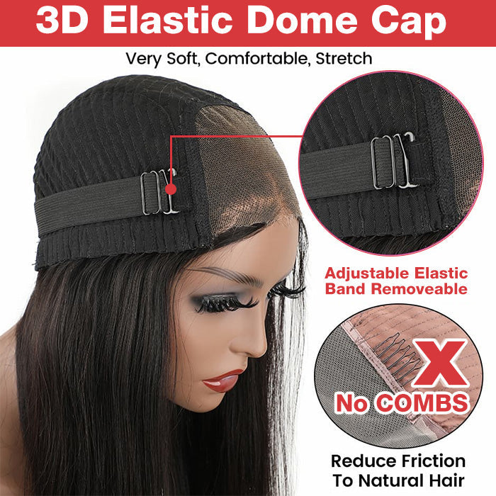 Ready Go Glueless Deep Wave 5x5 HD Lace Closure Wig Natural Hairline Beginner Friendly