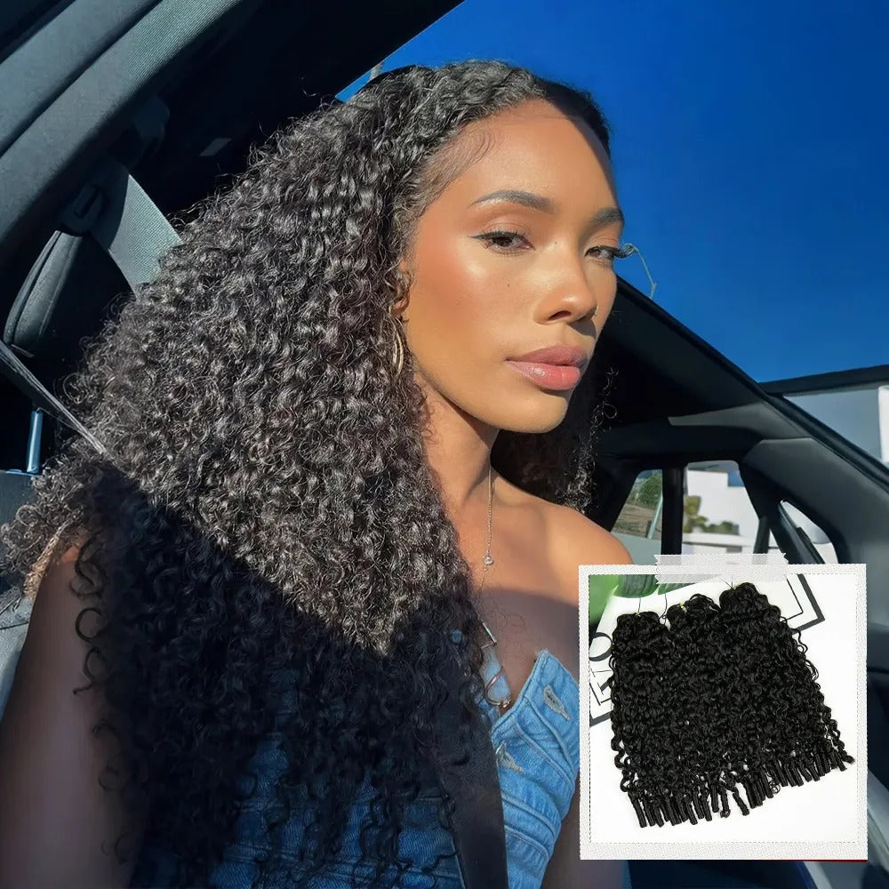 Zlike Burmese Curly Crochet Human Hair for Natural Boho Braids Miracle knots
