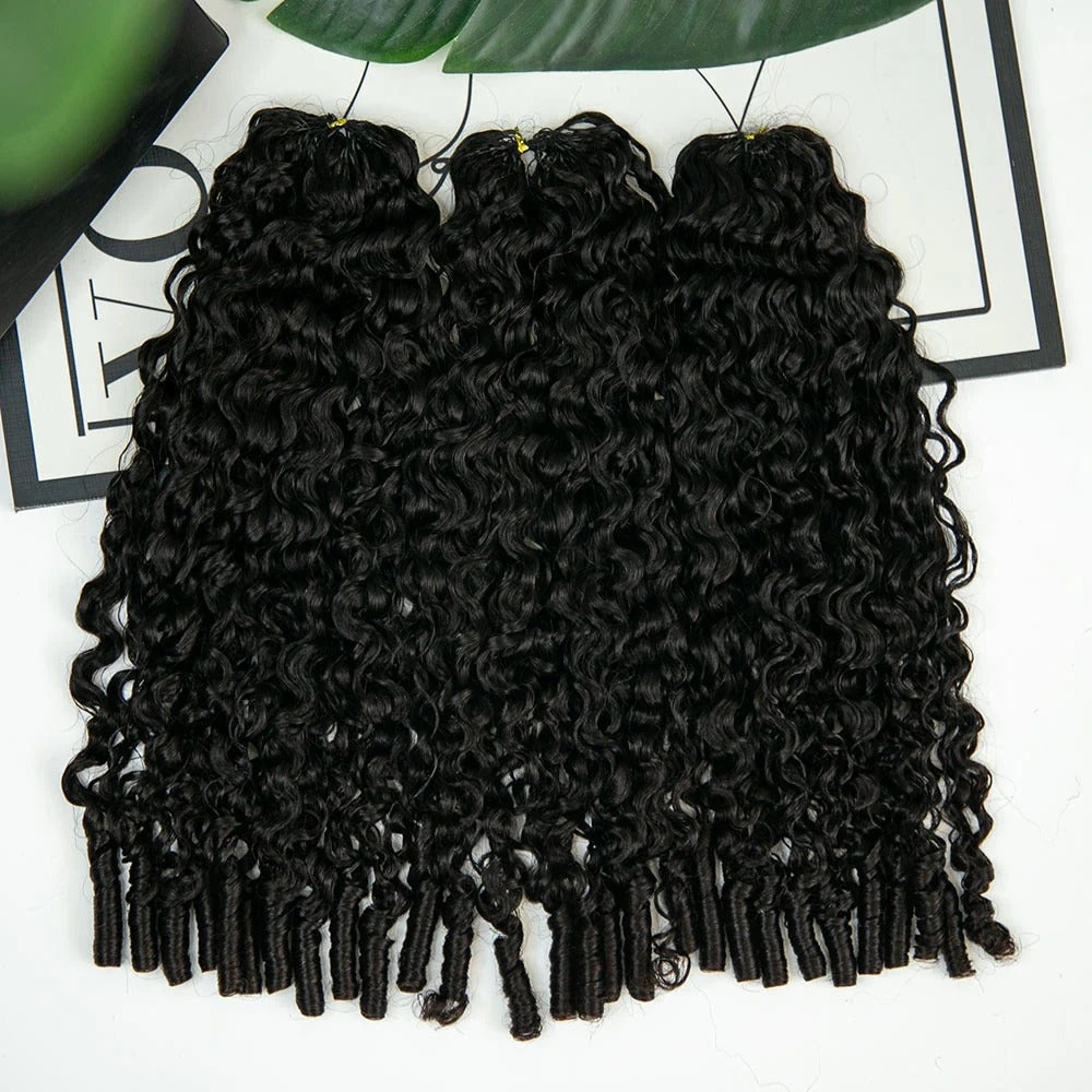 Zlike Burmese Curly Crochet Human Hair for Natural Boho Braids Miracle knots