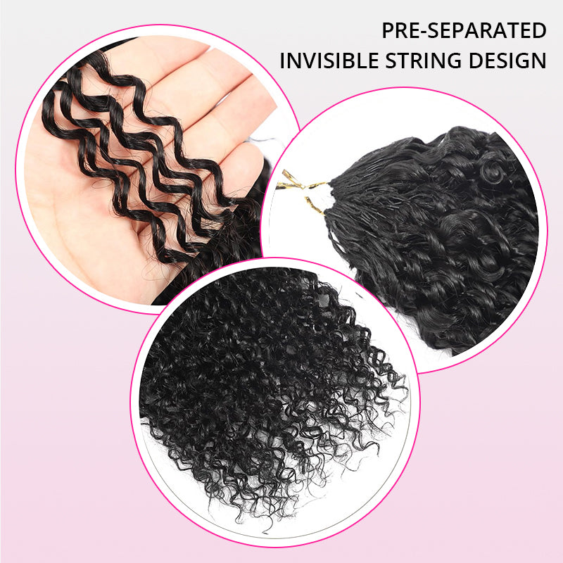 Zlike Kinky Curly Crochet Human Hair for Natural Boho Braids Miracle knots