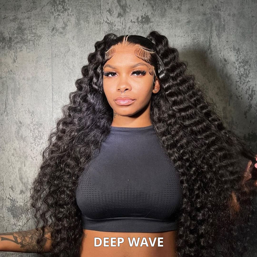 360 Lace Wig Water Wave Human Hair Transparent Lace Front Wigs With Baby Hair