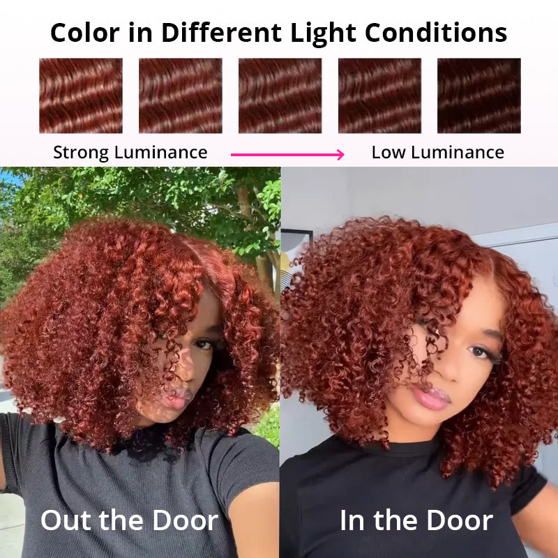Zlike 250% Density Fluffy Layer Burmese Curly Wigs Pre-cut 7x5 Transparent Lace Closure Human Hair Wigs With Drawstring