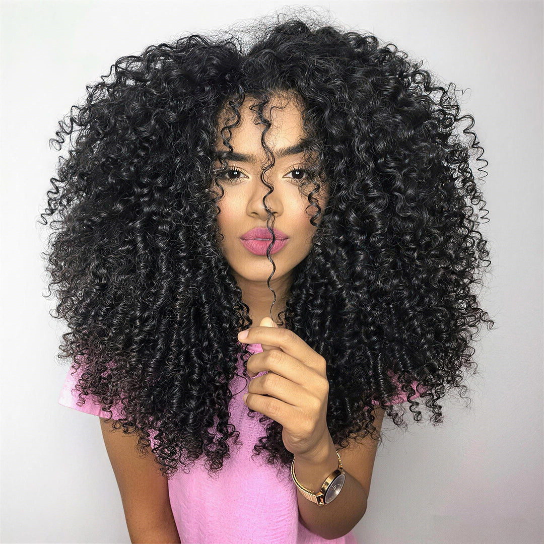 149=20'' Clearance Sale Wear Go 7×5 Glueless Afro Kinky Curly Pre-cut Lace Wig Upgraded Tiny Knots Pre-plucked Human Hair Wigs