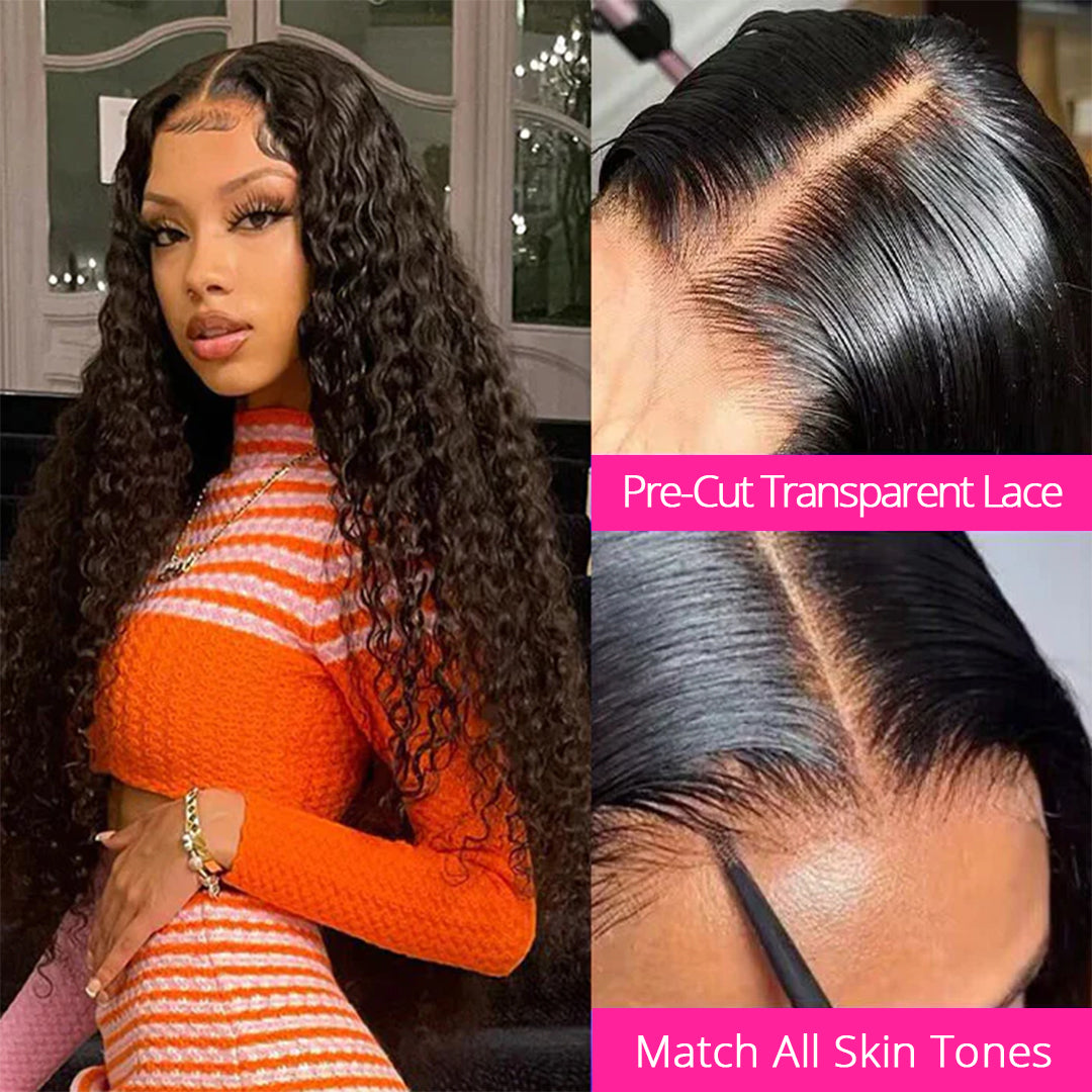 2Wigs = $189 | Water Wave Glueless Wig + Highlight Body Wave Wig With Bangs