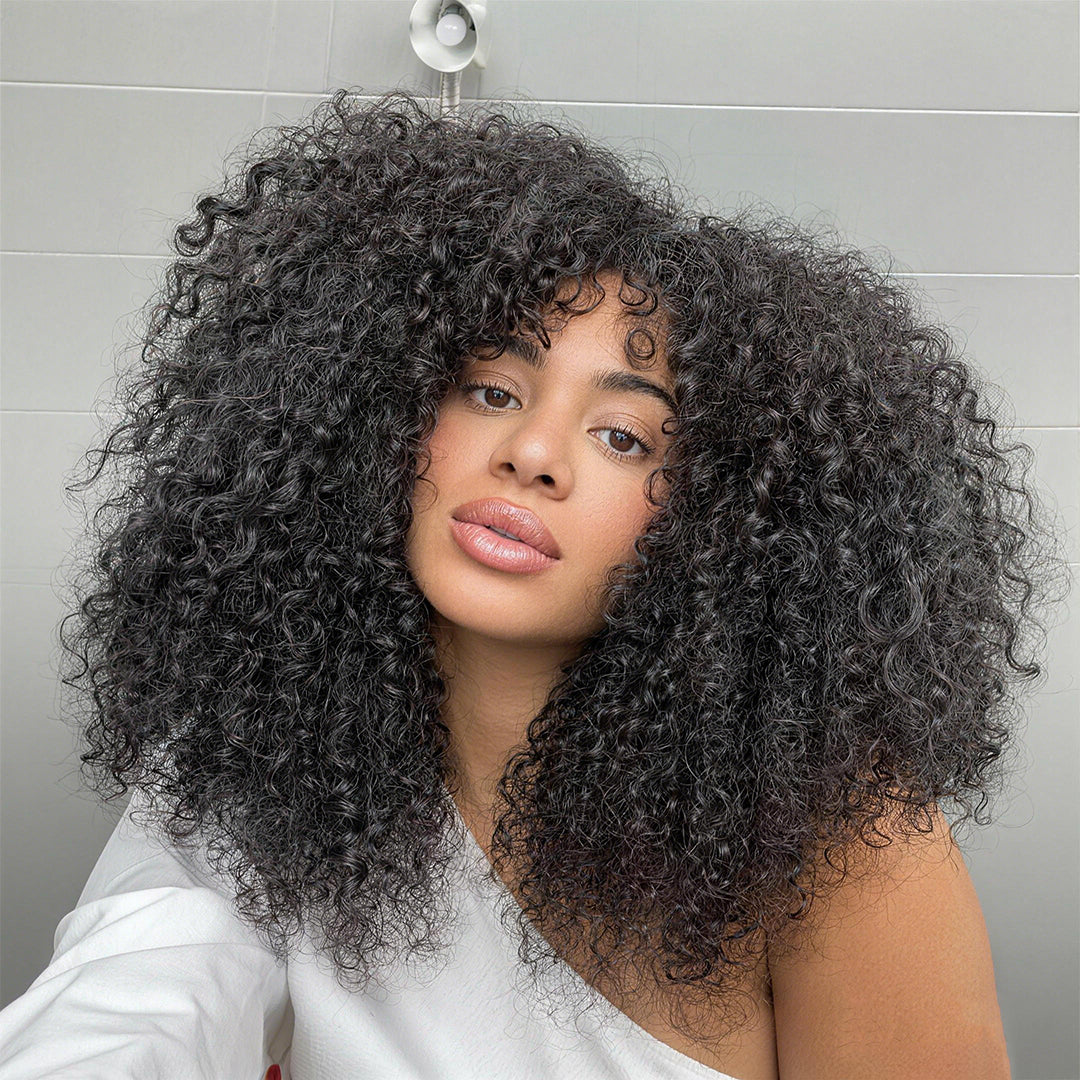 149=20'' Clearance Sale Wear Go 7×5 Glueless Afro Kinky Curly Pre-cut Lace Wig Upgraded Tiny Knots Pre-plucked Human Hair Wigs