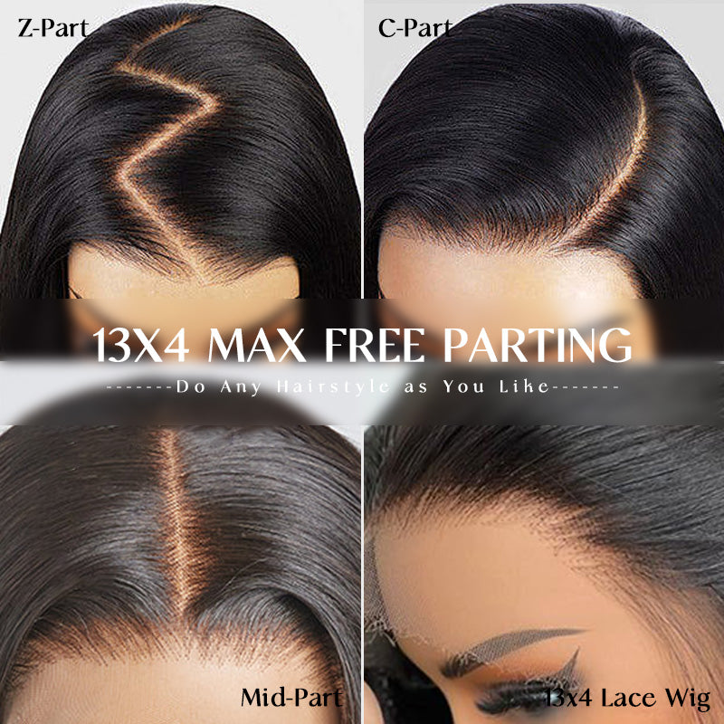 Bleached Knots Silky Straight Lace Front Wig High Density Human Hair Wigs For Women