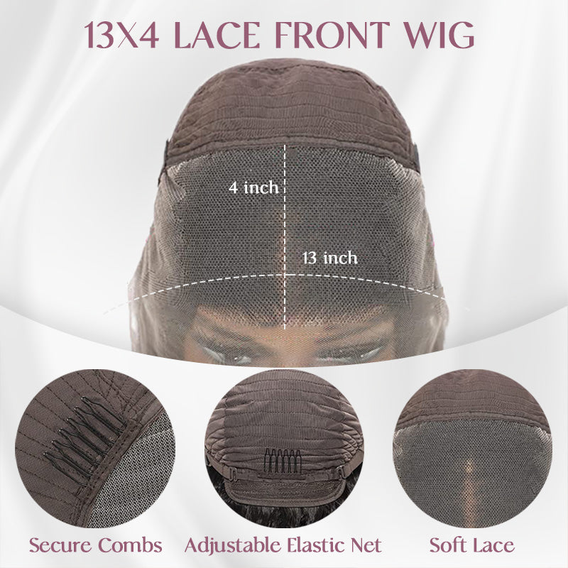 Bleached Knots Silky Straight Lace Front Wig High Density Human Hair Wigs For Women