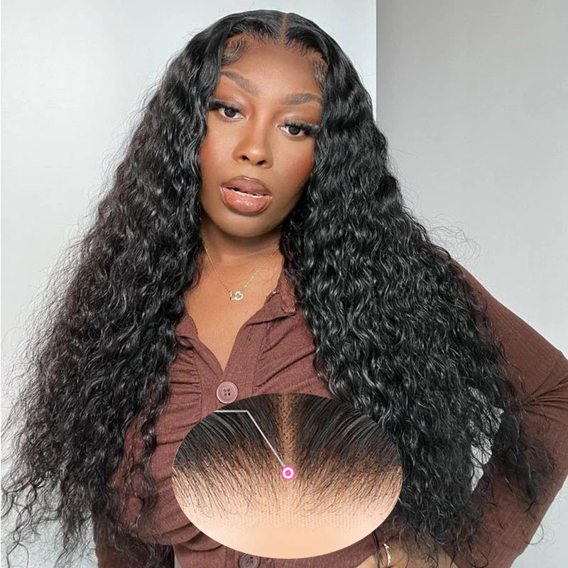 24Inch 5x5 HD Swiss Lace Wear Go Glueless Water Wave Human Hair Wigs | Flash Sale