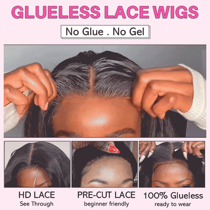 Put On and Go Body Wave Lace Closure Wig Pre Cut Glueless Human Hair Wigs