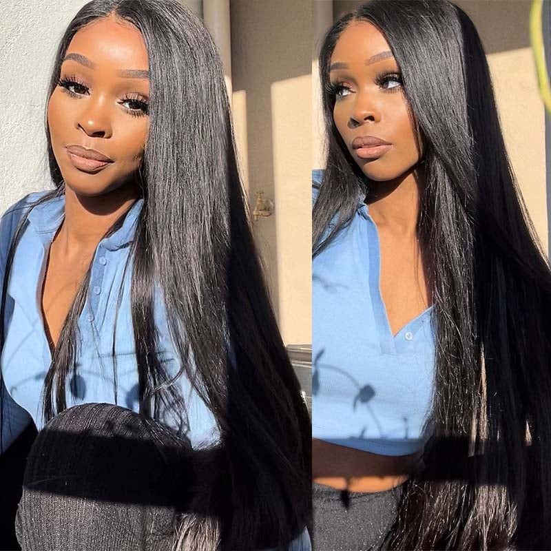 Code: ZL100F | Silky Straight Ready Go 5x5 HD Lace Closure Wig Glueless Human Hair Wigs Beginner Friendly