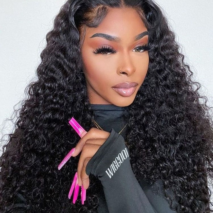 Zlike Burmese Curly Transparent Lace Front Wigs Virgin Human Hair Frontal Lace Wigs For Women