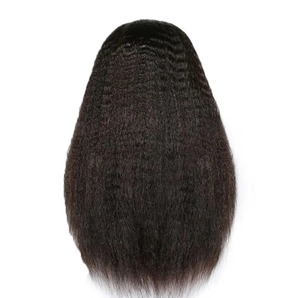 Transparent Lace Yaki Straight Hair Wig 4x4 Lace Closure Human Hair Wigs Skin Melt-Zlike