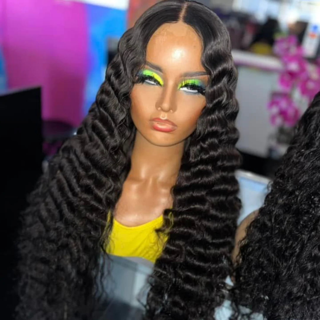 Loose Deep Wave 5x5 Transparent HD Lace Closure Wig Natural Black Human Hair Wig-Zlike