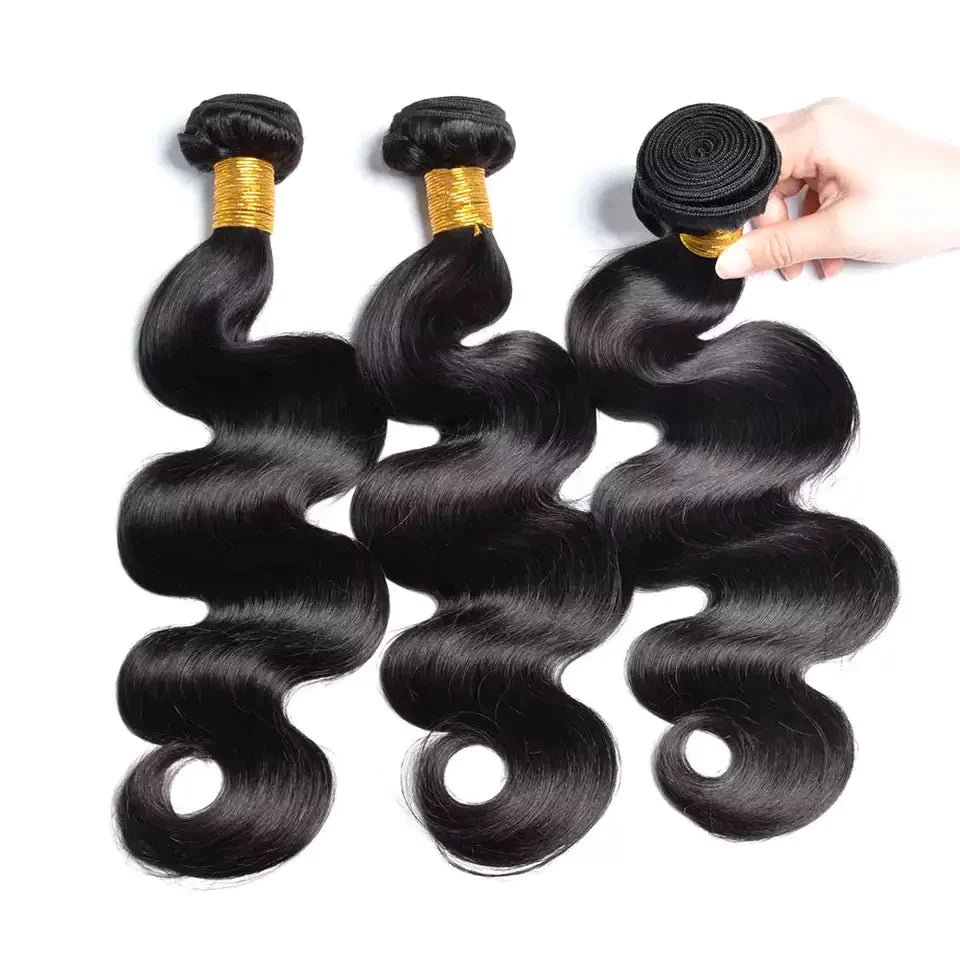 Body Wave Hair 3 Bundles 100% Human Virgin Hair Natural Color- Zlike