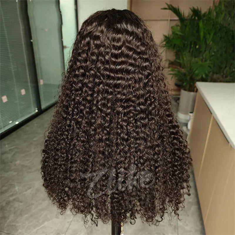Pre Plucked Water Wave Transparent Lace Front Wig High Density Virgin Human Hair Wigs With Baby Hair
