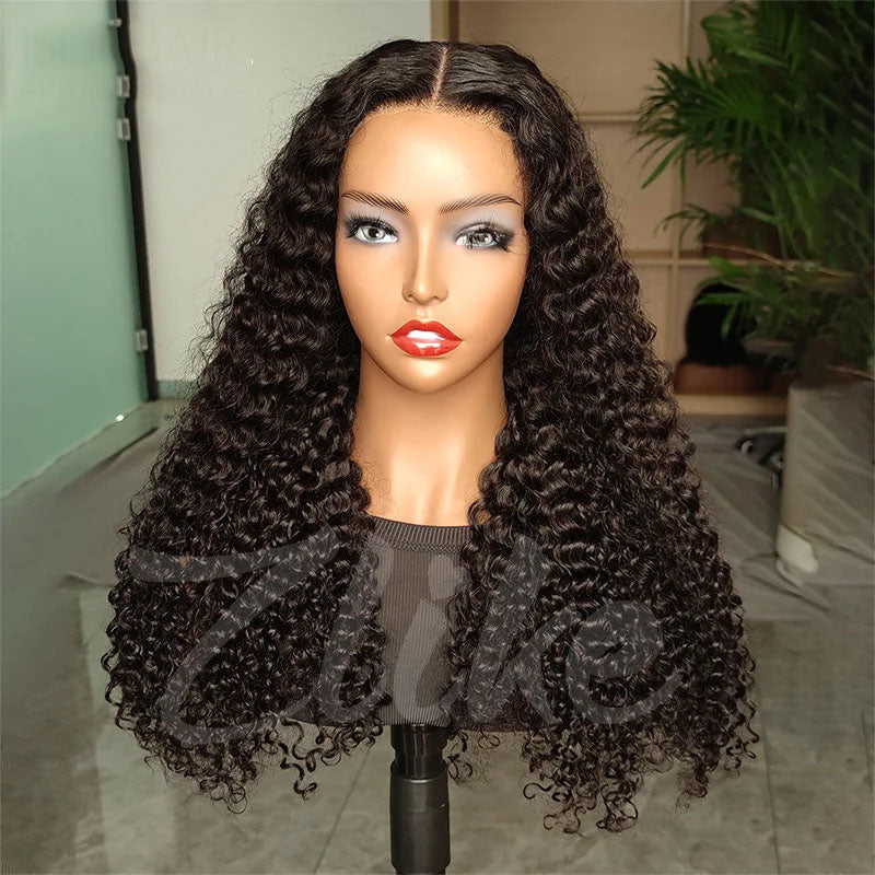 Pre Plucked Water Wave Transparent Lace Front Wig High Density Virgin Human Hair Wigs With Baby Hair