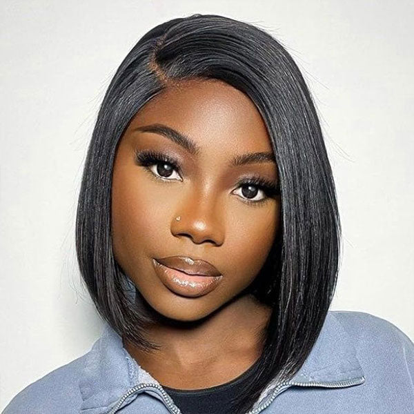 $129/2 Wigs | 10Inch Bob Glueless 5x5 Lace Closure Straight Highlight Wig + 10Inch Bob 13x4 Lace Front Straight Wig