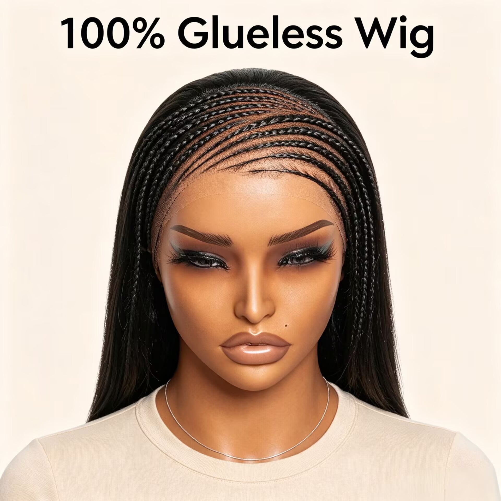 Zlike Cornrow Braided Straight Bob Wig 13x4 Lace Front Glueless Human Hair Wig