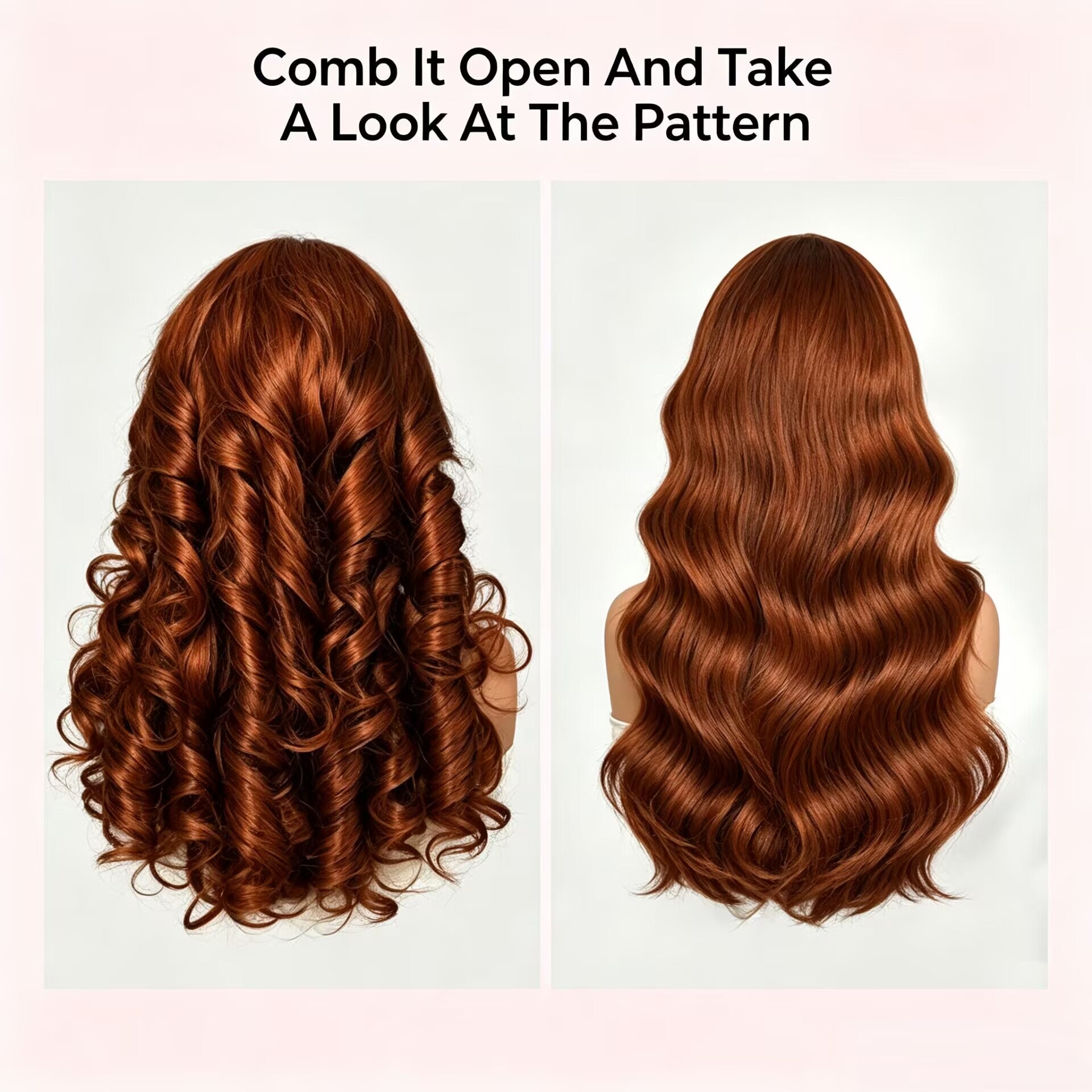 Zlike Burnt Orange Human Hair Wig With Side Part Layered Loose Body Wave 7x5 Lace Glueless Beginner Friendly Wig