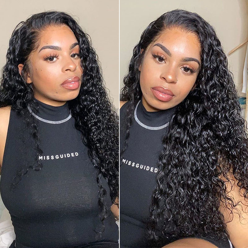 Member Special Offer | 34"=$257 Water Wave 100% Human Hair 13x6 Transparent Lace Front Wigs