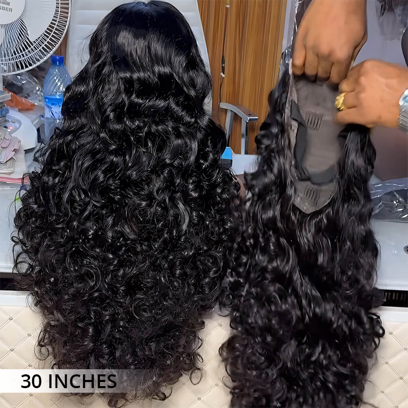 Zlike 36 34 32 30 Inches Long Wigs 13x4 Transparent Lace Front Human Hair Wigs Loose Wave