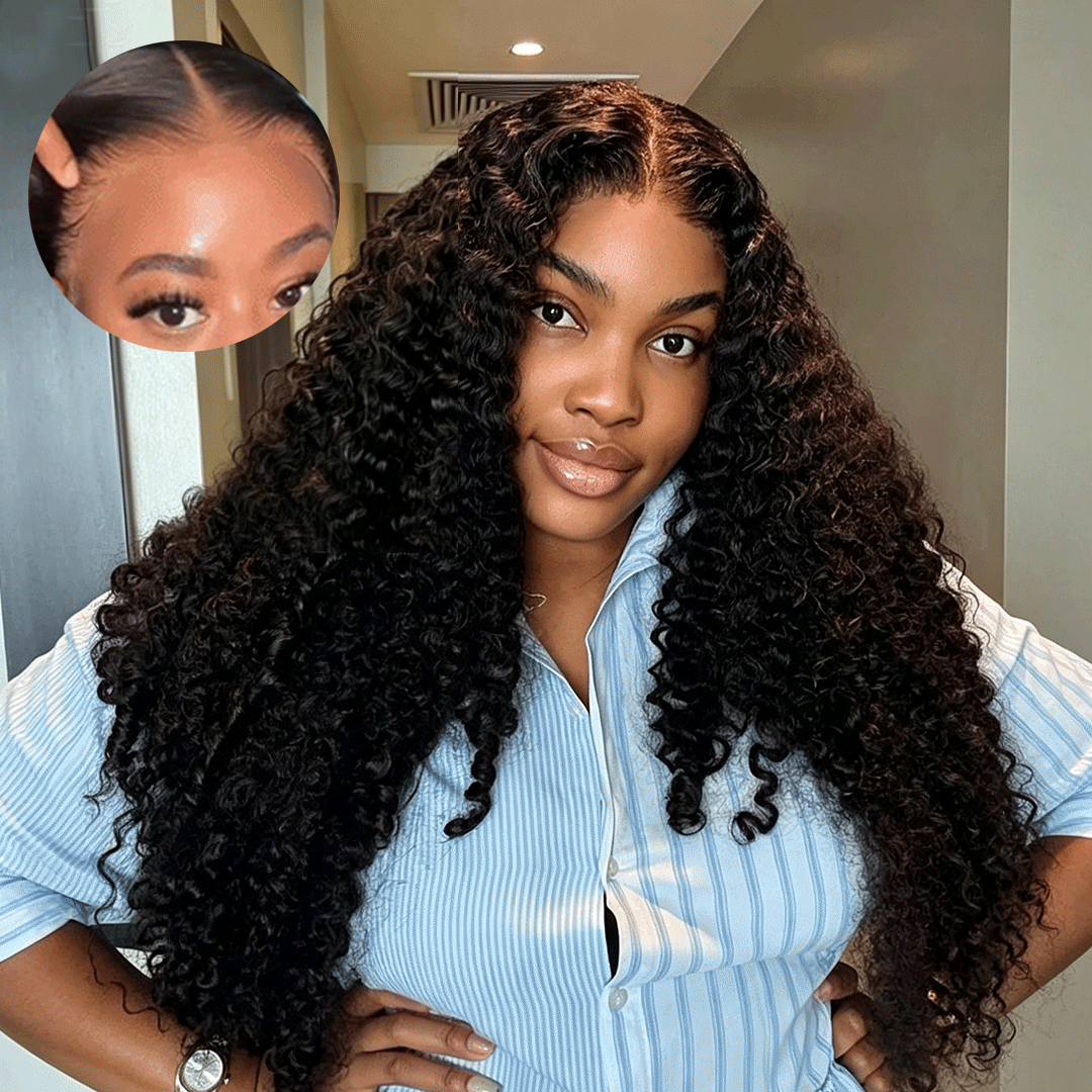 [40lnch Long Wig] Zlike Burmese Curly Wave Wigs 250% 13x6 Full Lace Front Wig Human Hair Natural Hairline
