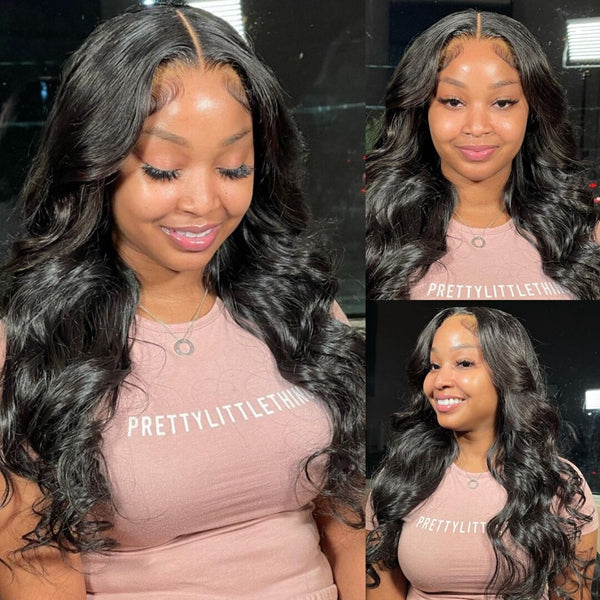 Body Wave Hair 4x4 Swiss HD Lace Closure Wigs Pre Plucked Natural Color-Zlike