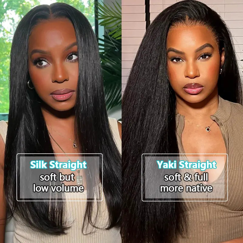 Flash Sale | Wear Go Pre Cut Yaki Straight Glueless Human Hair Lace Closure Wigs With Baby Hair