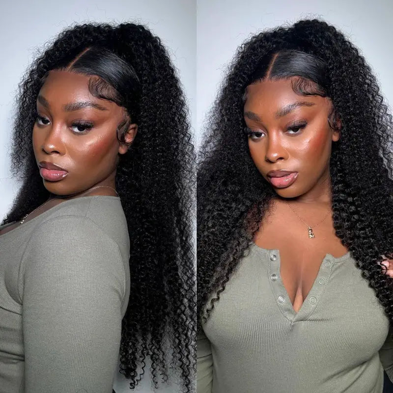 Zlike HD Lace Curly 100% Virgin Human Hair Wigs 13x4 Lace Front Wigs For Women