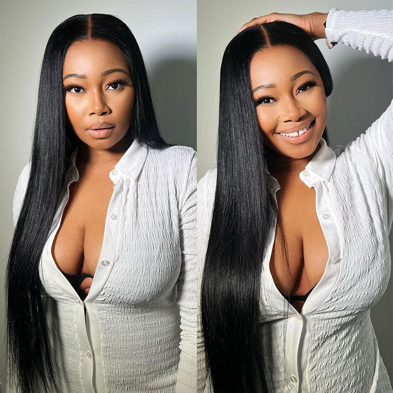 $99 for 18" Straight Lace Closure Wigs Glueless Human Hair Wigs For Black Women Flash Sale