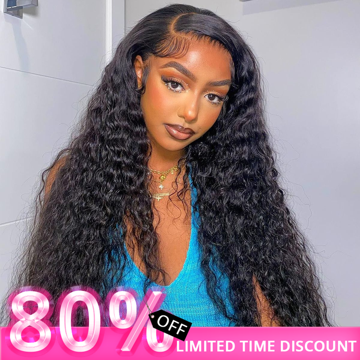 Flash Sale | Water Wave Lace Front Wigs Natural Hairline 100% Human Hair Transparent Lace