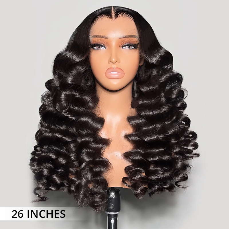 Zlike 300% Density Wand Curls With M Hairline 100% Virgin Human Hair Wigs Transparent Lace Front Wigs